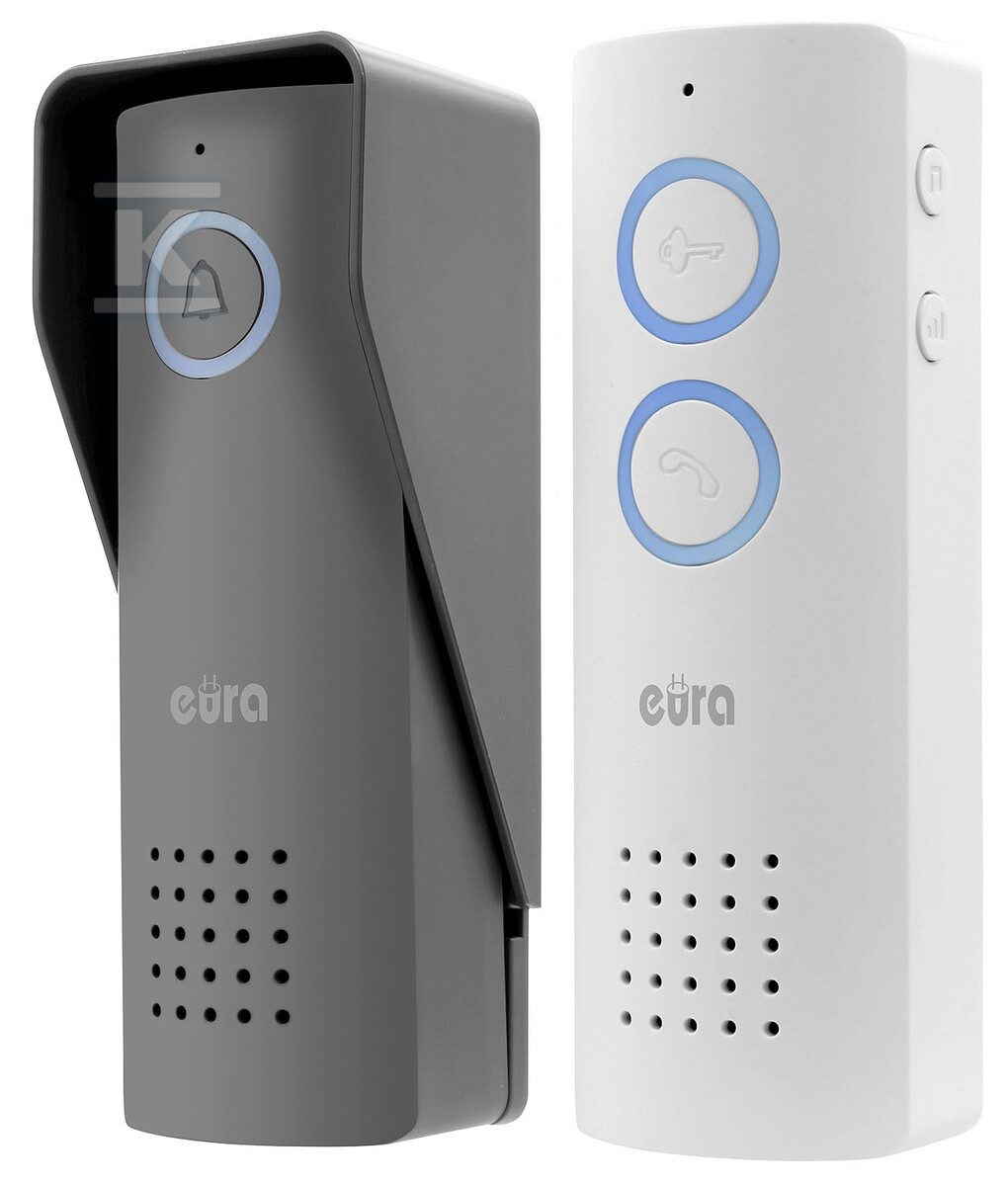 Domofon bezprzewodowy "EURA" ADP-80A3 - biało-grafitowy, 426~440 MHz, zasięg do 100m, obsługa 1 wejścia A31A282 - obrazek 2