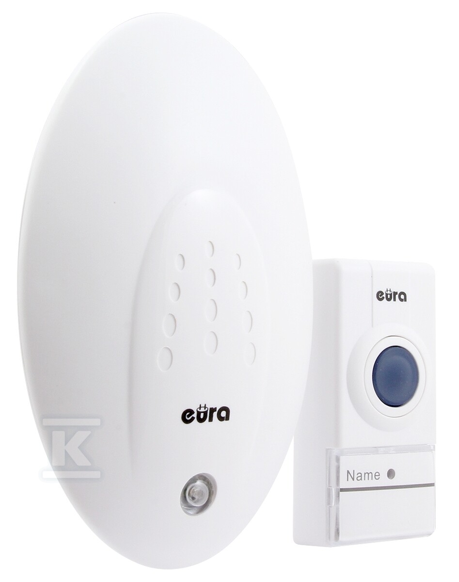 Dzwonek bezprzewodowy "EURA" WDP-24A3 "ELLIPSIS" możliwość rozbudowy zasilanie bateryjne A31A324 - obrazek 3