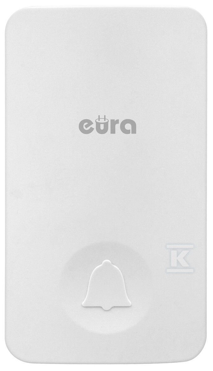 Dzwonek bezprzewodowy "EURA" WDP-50A3 - kinetyczny, biały, możliwość rozbudowy, AC 230V, 38 melodii, zasięg do 100m A31A350 - obrazek 2