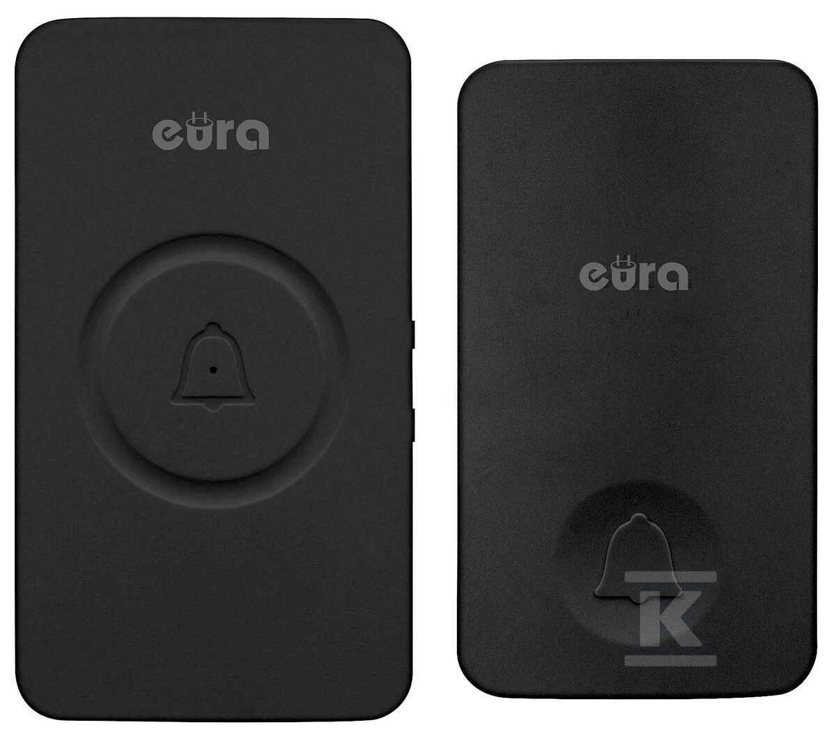 Dzwonek bezprzewodowy "EURA" WDP-50A3 - kinetyczny, czarny, możliwość rozbudowy, AC 230V, 38 melodii, zasięg do 75m A31A351 - obrazek 1