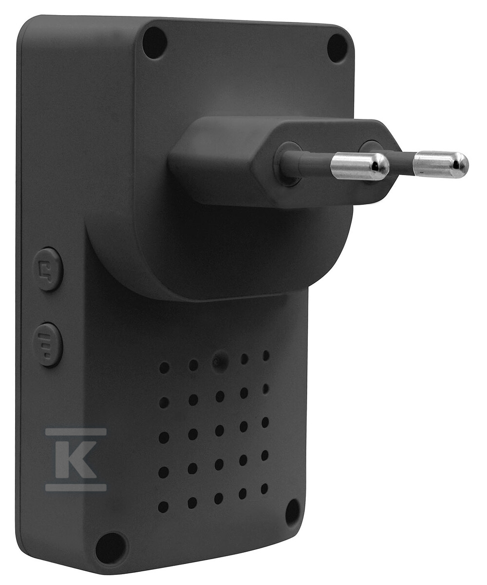 Dzwonek bezprzewodowy "EURA" WDP-50A3 - kinetyczny, czarny, możliwość rozbudowy, AC 230V, 38 melodii, zasięg do 75m A31A351 - obrazek 2