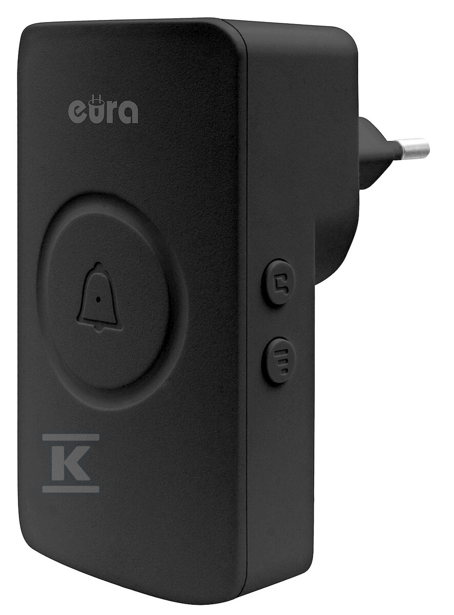 Dzwonek bezprzewodowy "EURA" WDP-50A3 - kinetyczny, czarny, możliwość rozbudowy, AC 230V, 38 melodii, zasięg do 75m A31A351 - obrazek 3