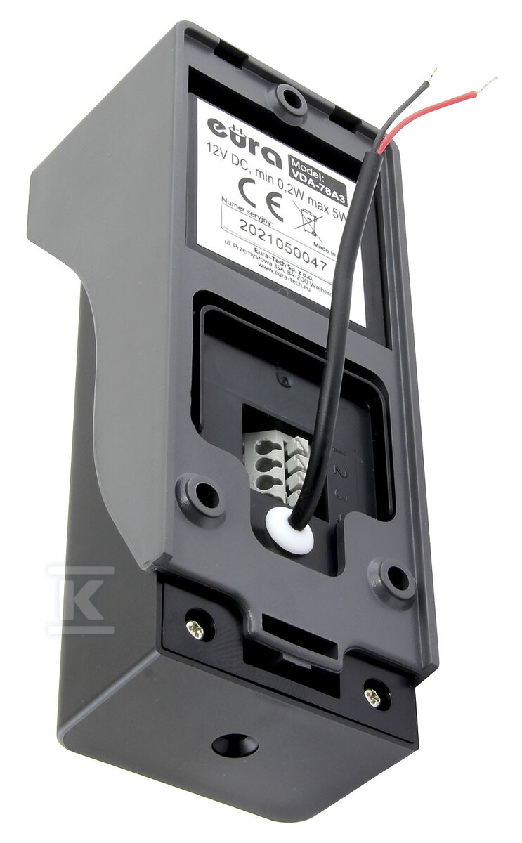 Kaseta zewnętrzna wideodomofonu "EURA" VDA-78A3 "EURA CONNECT" - jednorodzinna A33A178 - obrazek 3