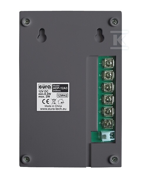 Unifon "EURA" ADA-12A3 do rozbudowy wideodomofonów "EURA CONNECT" i domofonów A33A212 - obrazek 3