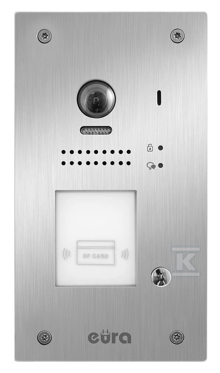 Wideodomofon "EURA" VDP-61A5/P BLACK "2EASY" - jednorodzinny, LCD 7", czarny, RFID, podtynkowy A51A167 - obrazek 2