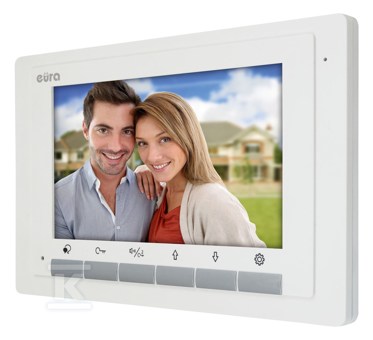 Wideodomofon "EURA" VDP-70A5/P WHITE "2EASY" - dwurodzinny, 2x LCD 7", biały, czytnik zbliżeniowy Unique 125 kHz, podtynkowy A51A172 - obrazek 3