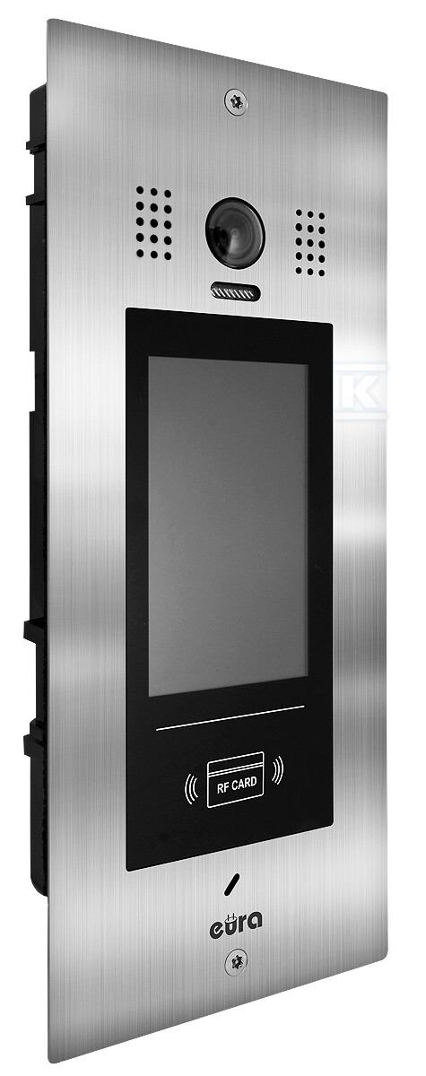 Kaseta zewnętrzna "EURA PRO IP" VIP-61A5 - wielolokatorska, podtynkowa, LCD, czytnik RFID A53A6061 - obrazek 3