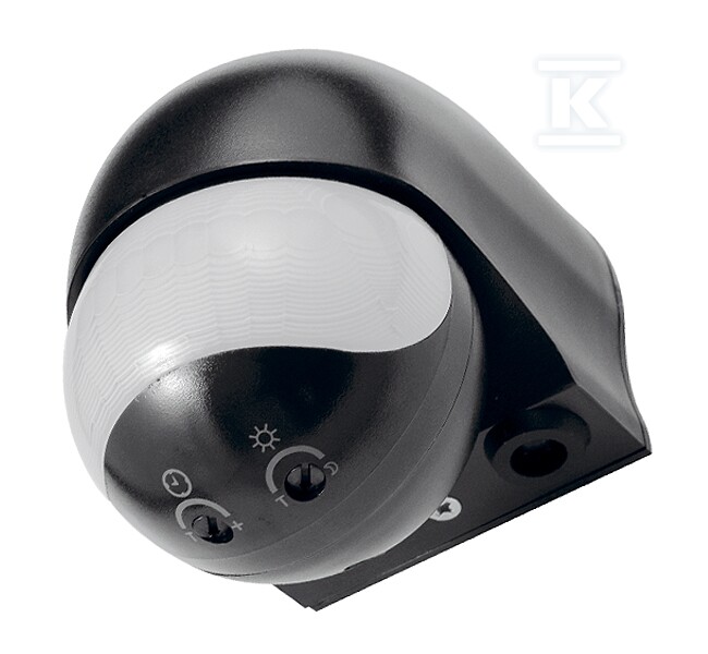 Czujnik ruchu PIR "EL HOME" MD-09B7 zewnętrzny 180 ~230V czarny B71A809 - obrazek 2