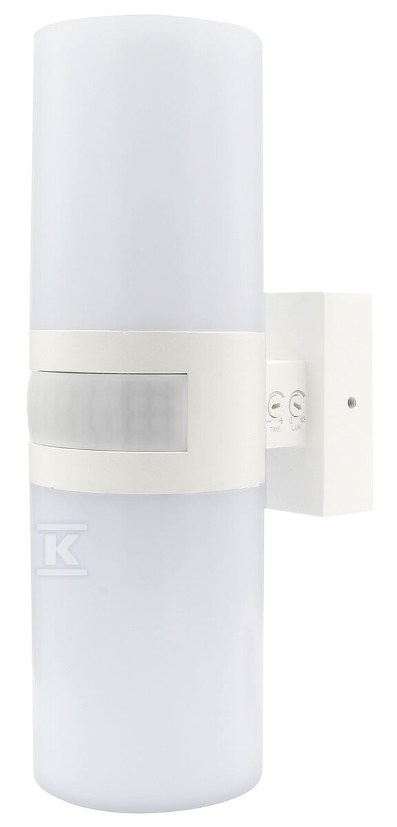 Lampa elewacyjna z czujnikiem ruchu „EL HOME” ML-30B7 White – zewnętrzna, czujniki zmierzchowy i PIR, 20W, IP65, 180° B71A930