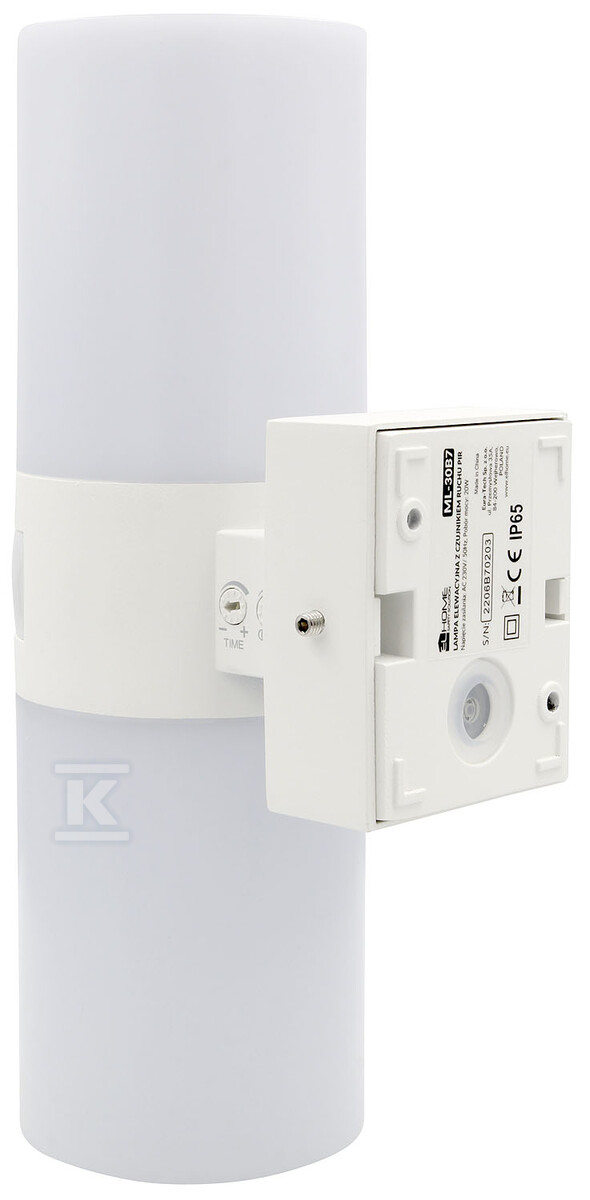 Lampa elewacyjna z czujnikiem ruchu "EL HOME" ML-30B7 White - zewnętrzna, czujniki zmierzchowy i PIR, 20W, IP65, 180° B71A930 - obrazek 3