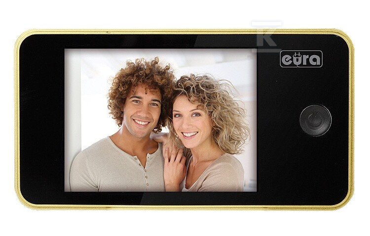 Wideo-wizjer do drzwi "EURA" VDP-01C1 ERIS Złoty 3,2" LCD C11A102 - obrazek 2