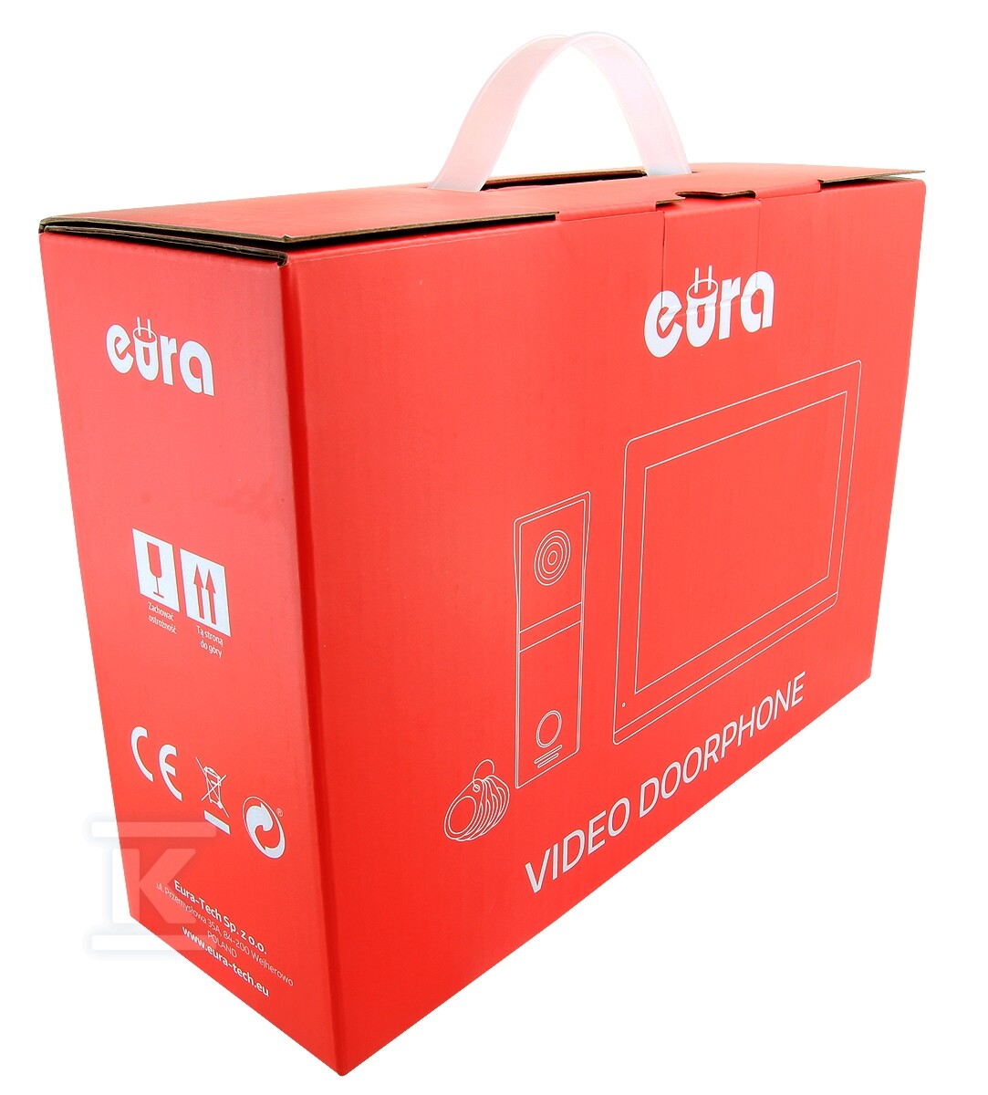 Wideodomofon "EURA" VDP-99C5 - czarny, dotykowy LCD 10', AHD, WiFi, pamięć obrazów, kamera 1080p, RFID, szyfrator, natynk C51A198 - obrazek 2