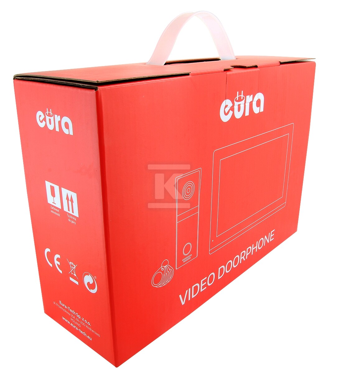 Wideodomofon "EURA" VDP-99C5 - biały, dotykowy LCD 10', AHD, WiFi, pamięć obrazów, kamera 1080p, RFID, szyfrator, natynk C51A199 - obrazek 2