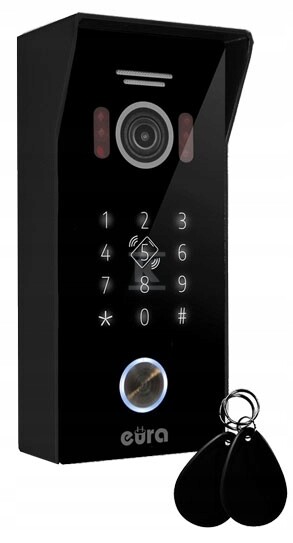 Wideodomofon "EURA" VDP-99C5 - biały, dotykowy LCD 10', AHD, WiFi, pamięć obrazów, kamera 1080p, RFID, szyfrator, natynk C51A199 - obrazek 3