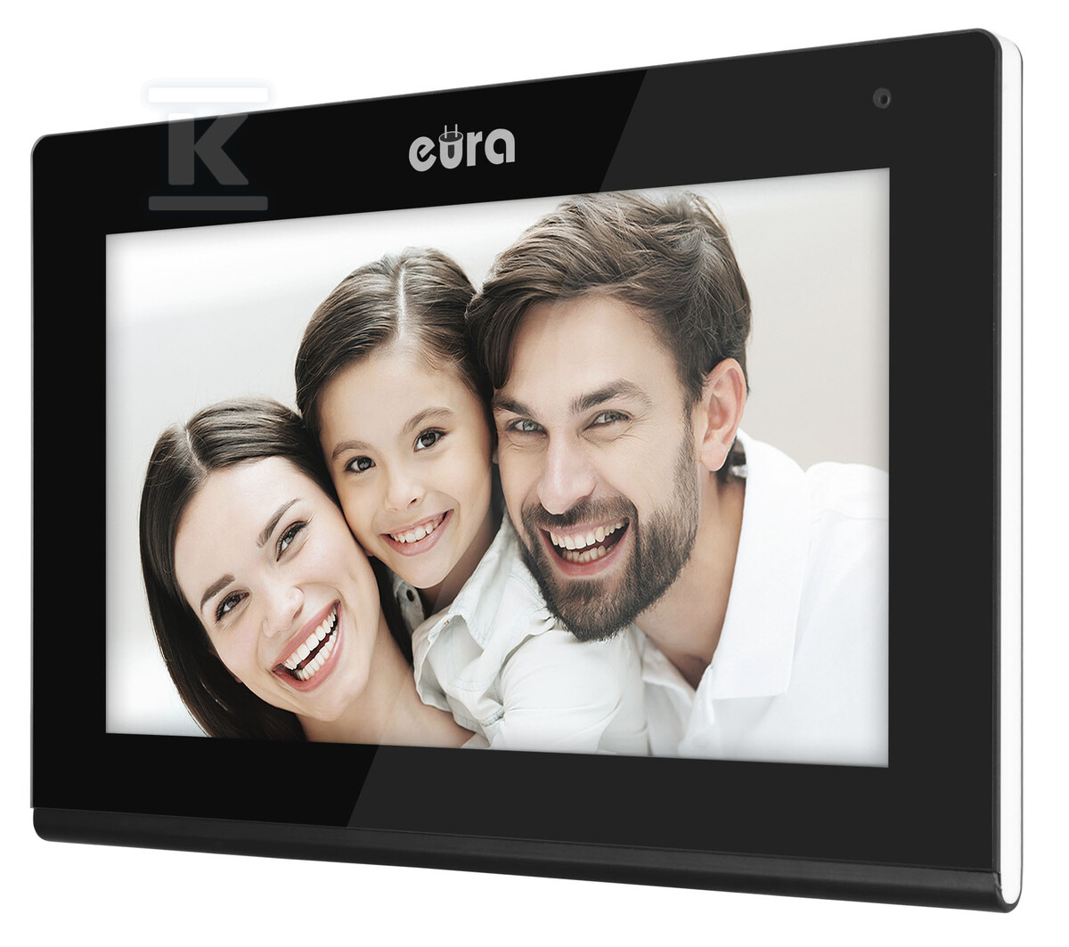 Monitor "EURA" VDA-08C5 - czarny, dotykowy, LCD 7", AHD, WiFi, pamięć obrazów, SD 128GB, rozbudowa do 6 monitorów, 2 stacji bramowych i 2 kamer CCTV, obsługa 2 wejść C53A106 - obrazek 2