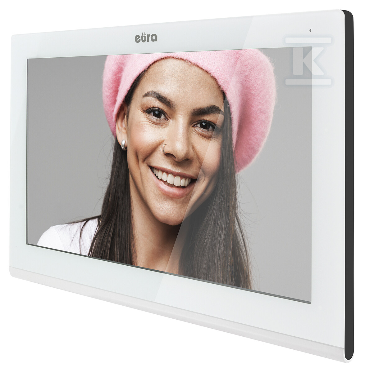 Monitor "EURA" VDA-09C5 - biały, dotykowy, LCD 7", AHD, pamięć obrazów, SD 128GB, rozbudowa do 6 monitorów, 2 stacji bramowych i 2 kamer CCTV, obsługa 2 wejść C53A109 - obrazek 2