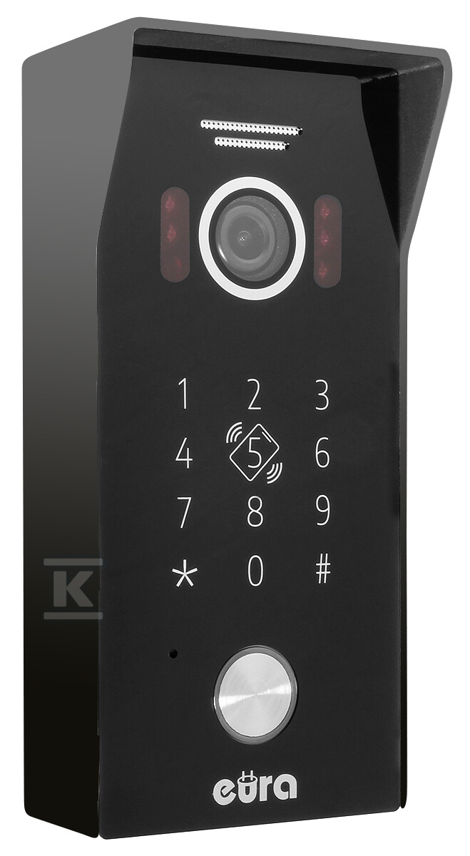Kaseta zewnętrzna wideodomofonu "EURA" VDA-51C5/N - czarna, kamera 1080p., czytnik RFID, szyfrator, natynk C53A151 - obrazek 2