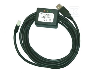 Kabel USB "GENEVO" CUSB-PIN3 do programowania urządzeń GENEVO C63C161 - obrazek 1