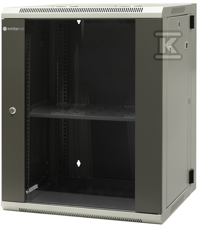 Szafa wisząca 19" dzielona 15U 600X550X770,kolor szafy- RAL 7044 ,kolor drzwi- RAL 7010 EM/AH6515 - obrazek 1