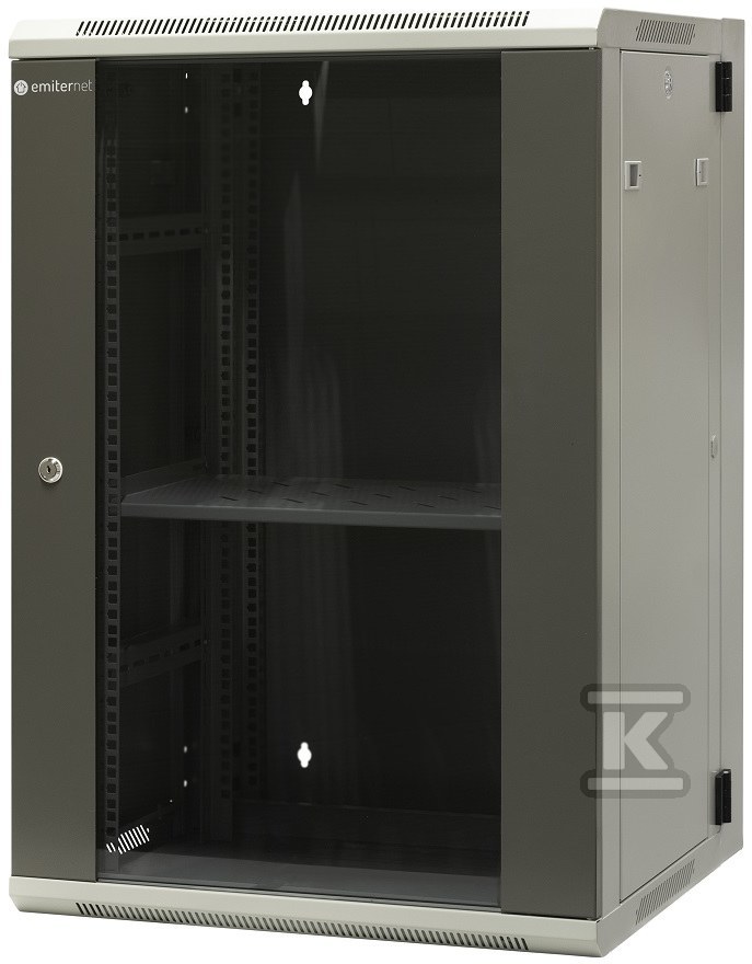 Szafa wisząca 19" dzielona 18U 600X550X964,kolor szafy- RAL 7044 ,kolor drzwi- RAL 7010 EM/AH6518 - obrazek 1