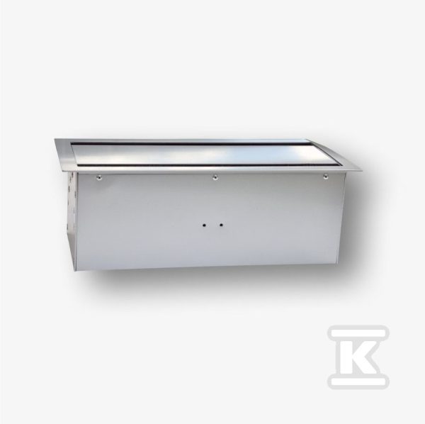 Puszka blatowa (Box blatowy) 8M, do montażu gniazd 45×45 mm, srebrna EM/FLB-HTD-STS333-S