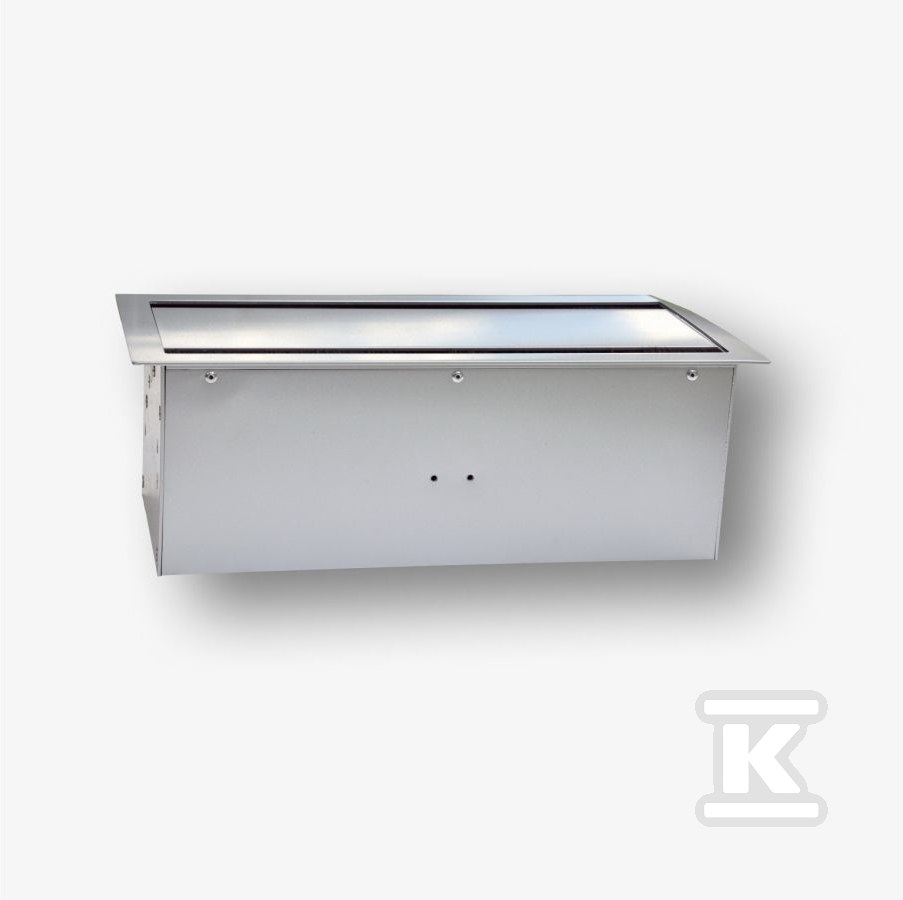 Puszka blatowa (Box blatowy) 8M, do montażu gniazd 45x45 mm, srebrna EM/FLB-HTD-STS333-S - obrazek 1