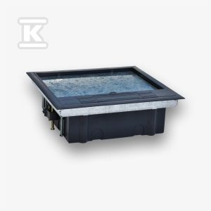 Puszka podłogowa (Floorbox) 12M, do montażu gniazd 6x2M (45×45 mm) EM/FLB-SCF245P