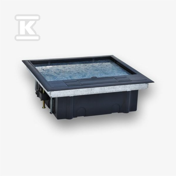 Puszka podłogowa (Floorbox) 12M, do montażu gniazd 6x2M (45×45 mm) EM/FLB-SCF245P
