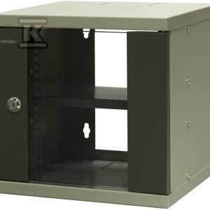 Szafa wisząca niedzielona 10 6U drzwi blacha/szkło 315x310x330mm RAL 7044 w komplecie półka i komplet 6 śrub montażowych EM/SOHO-6U Szafa wisząca niedzielona 10 6U drzwi blacha/szkło 315x310x330mm RAL 7044 w komplecie półka i komplet 6 śrub montażowych EM/SOHO-6U