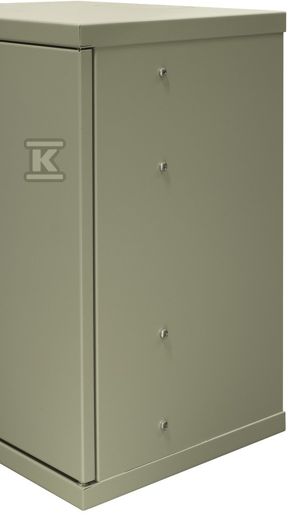 Szafa wisząca niedzielona 10 9U drzwi blacha 325x330x445mm RAL 7044 w komplecie półka i komplet 6 śrub montażowych EM/SOHO-B-9U - obrazek 1