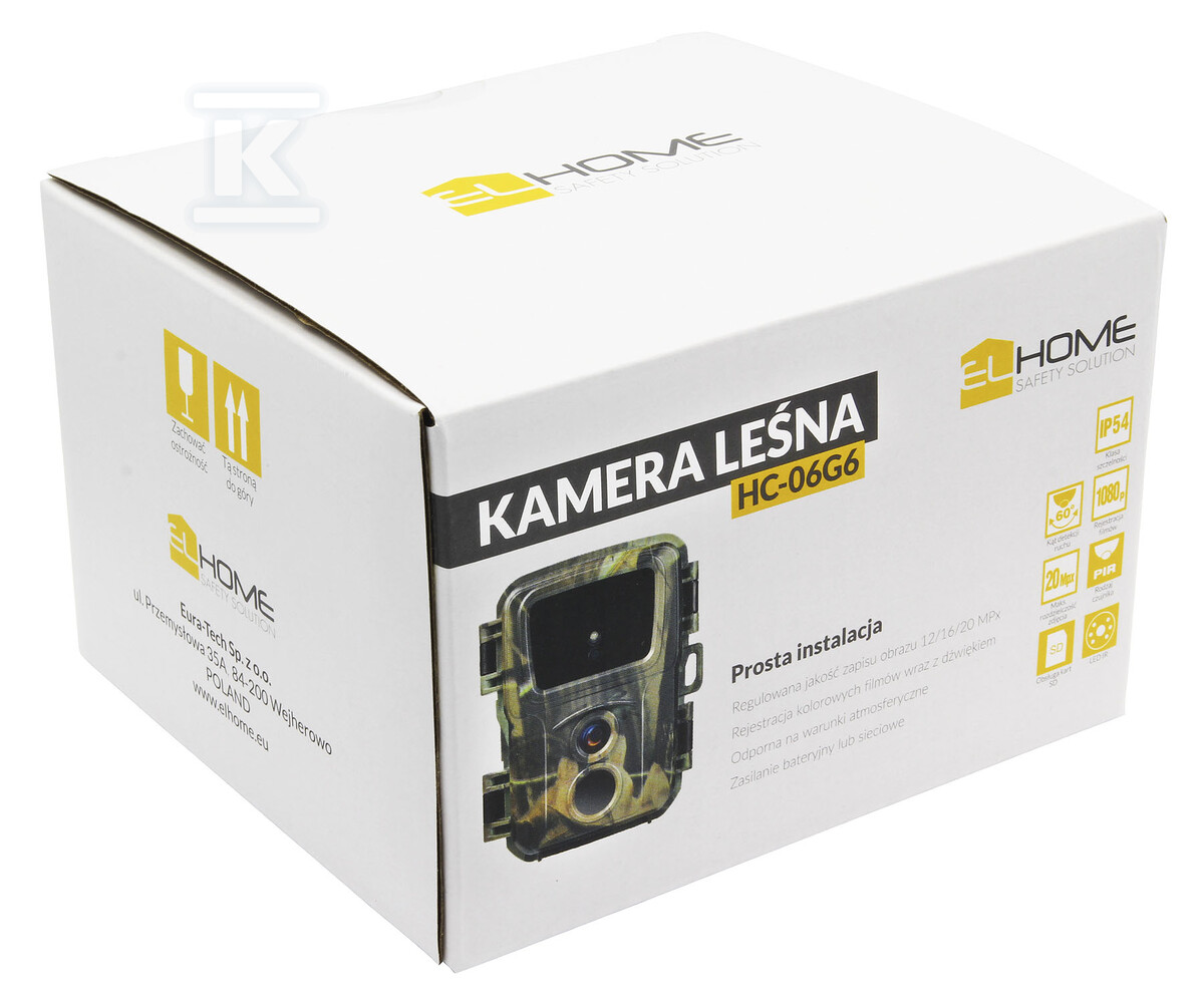 Kamera leśna "EL HOME" HC-06G6 - foto 20 Mpx, video 1080 p., 26x IR, czujnik ruchu G61D106 - obrazek 2