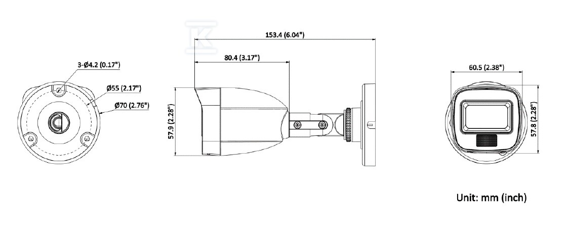 Kamera 4w1 "HI LOOK" TVICAM-B2M-20DL - tubowa, biała, 2Mpx, 2,8mm, IR 20m H31D404 - obrazek 3