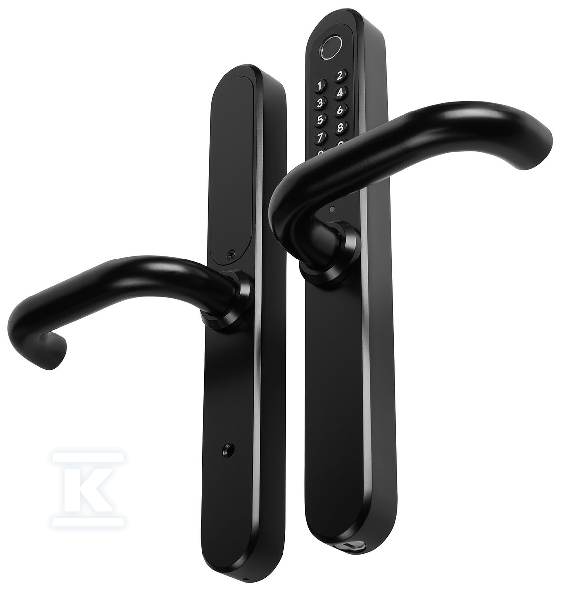 Klamka z kontrolerem dostępu "EURA" ELH-30H4 black - wąska szyfrator mechaniczny, czytnik Mifare 13,56 MHz, czytnik biometryczny, IP65, App TTLock H41A730 - obrazek 2