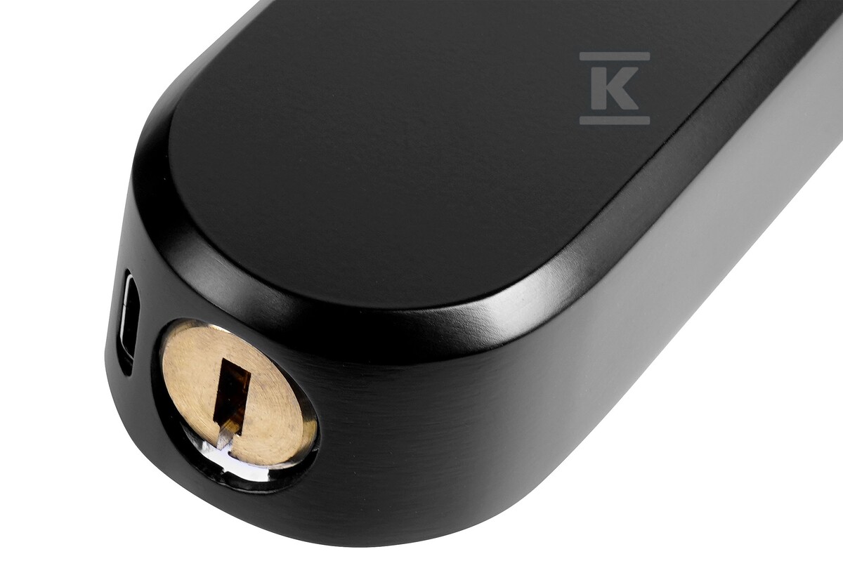 Klamka z kontrolerem dostępu "EURA" ELH-30H4 black - wąska szyfrator mechaniczny, czytnik Mifare 13,56 MHz, czytnik biometryczny, IP65, App TTLock H41A730 - obrazek 3