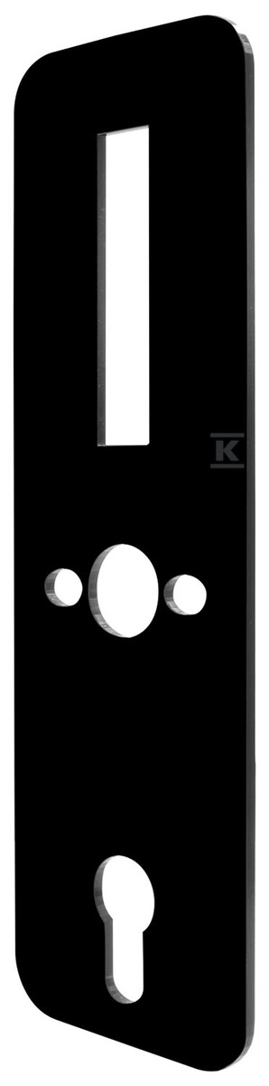Komplet maskownic "EURA" ELB-01H4 - front + tył, do klamki ELH-01H4, rozstaw 72 mm, otwór na wkładkę bębenkową, grubość 3 mm H43A701 - obrazek 2
