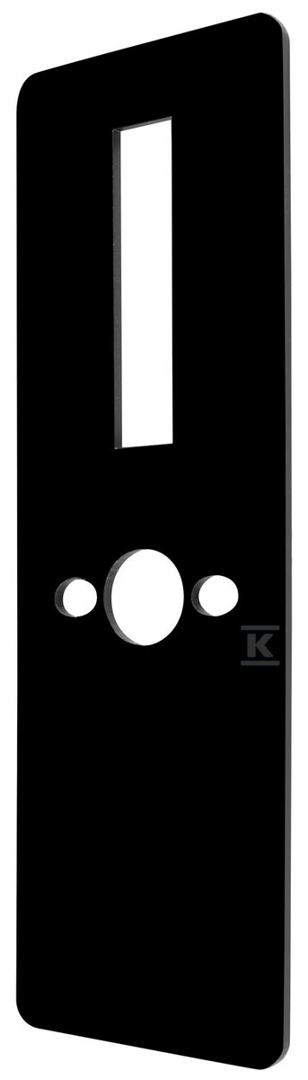 Komplet maskownic "EURA" ELB-04H4 - front + tył, do klamki ELH-02H4, rozstaw 72 mm, bez otworu na wkładkę bębenkową, grubość 3 mm H43A704 - obrazek 2