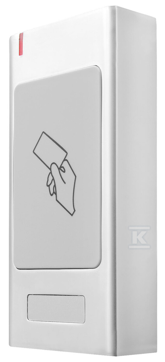 Czytnik kluczy zbliżeniowych "EURA" CR-01H5 - Unique 125 kHz, IP66, DC 12-24V, 2000 użytkowników, metalowy, wandaloodporny H51A701 - obrazek 2