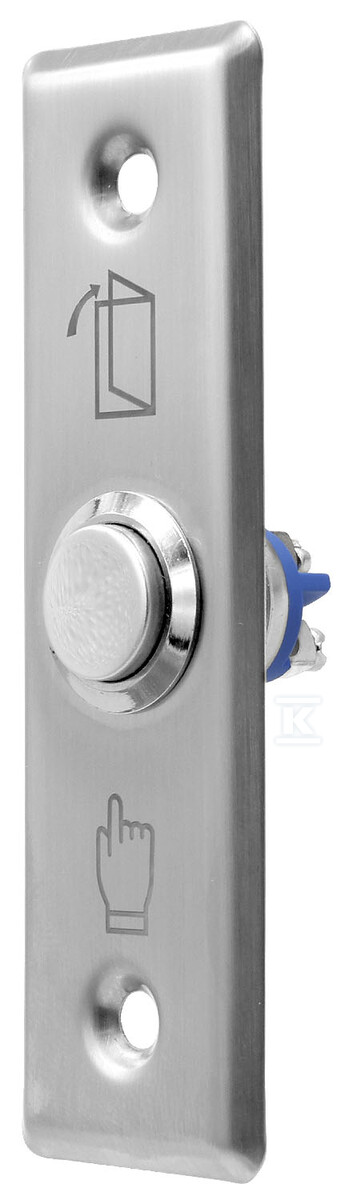 Przycisk opuszczenia posesji "EURA" PB-02H5 - podtynkowy, stop aluminium, wąski, DC 12V H53A702 - obrazek 2