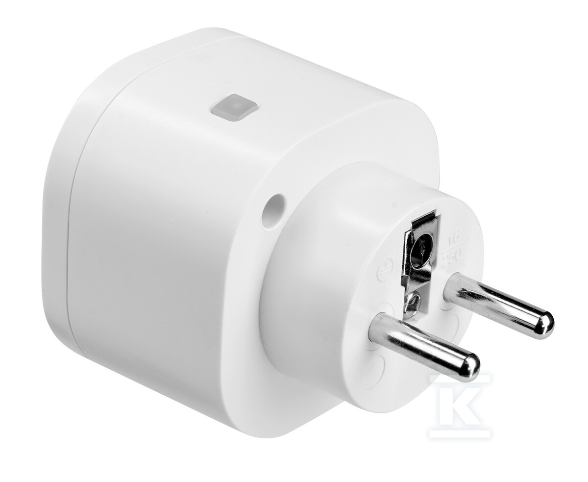 Inteligentne gniazdko WiFi z licznikiem energii "EL HOME" WA-20H6 - AC 230V/ 50Hz, 10A, IP20, Typ E, Tuya App H61H120 - obrazek 3
