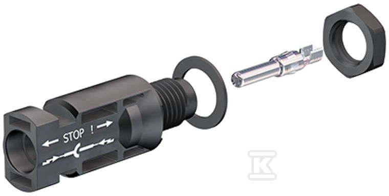 Wtyk panelowy do montażu w falownikach w instalacjach fotowoltaicznych, montaż w obudowie // przekrój przewodu: 4 mm2 lub 6mm2 MC-PV-ADSP4-S2/6 - obrazek 1