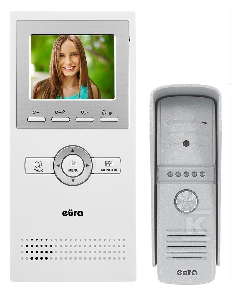 Wideodomofon "EURA" VDP-A1N9 - jednorodzinny, LCD 3,5" N91A102 - obrazek 1