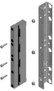 Wspornik z nośnikiem BBS 4-bieg. do szyn o rozstawie 60mm, montaż szyn w poziomie, mocowany bezpośrednio do obudowy UD-B60-H P4 001341803 - obrazek 1