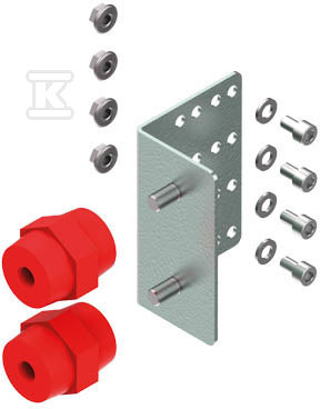 Wspornik z dwoma izolatorami INS do 1 szyny prądowej montowanej w poziomie na wspornikach WP-T LG-T-INH2-A 001341852 - obrazek 1