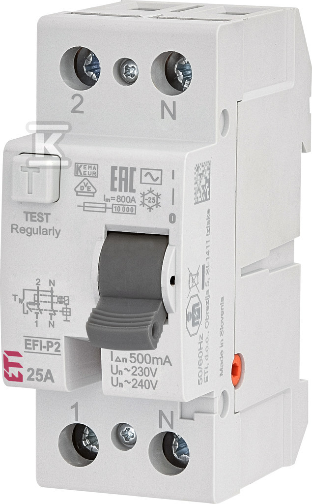 Wyłącznik różnicowoprądowy EFI-P2 AC 25/0.5 002061241 - obrazek 1