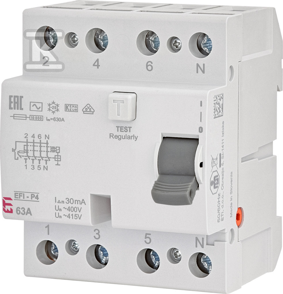 Wyłącznik różnicowoprądowy EFI-P4 AC 63/0.03 002061613 - obrazek 1