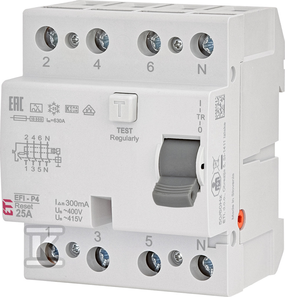 Wyłącznik różnicowoprądowy - z funkcją Reset EFI-P4R A 25/0.3 002061881 - obrazek 1