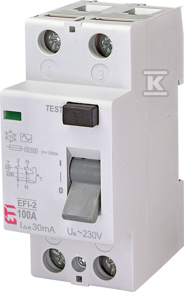 Wyłącznik różnicowoprądowy EFI-2 AC 100/0.03 002062531 - obrazek 1