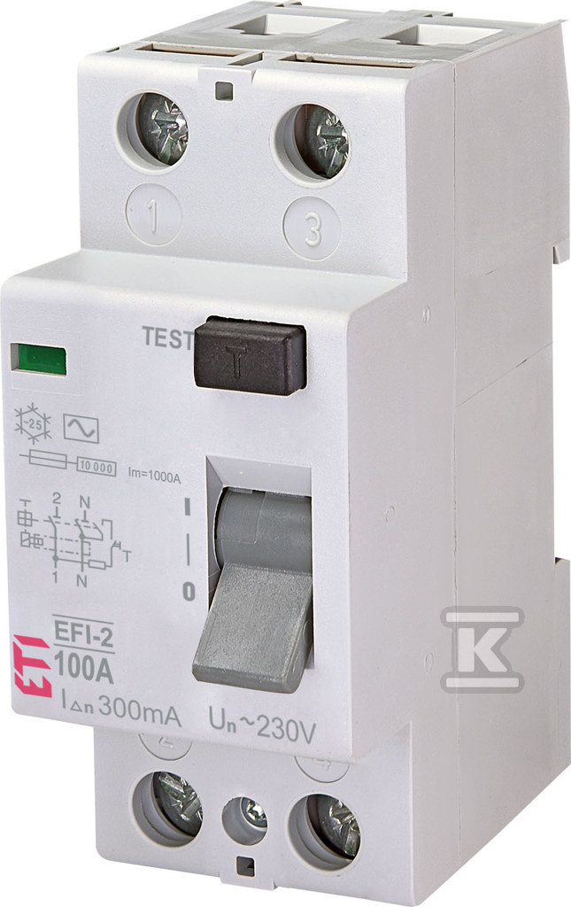 Wyłącznik różnicowoprądowy EFI-2 AC 100/0.3 002062535 - obrazek 1