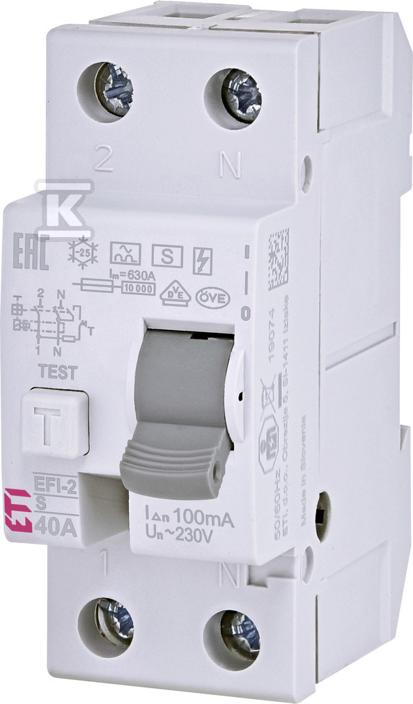 Wyłącznik różnicowoprądowy – selektywny EFI-2 A S 40/0.1 002063733