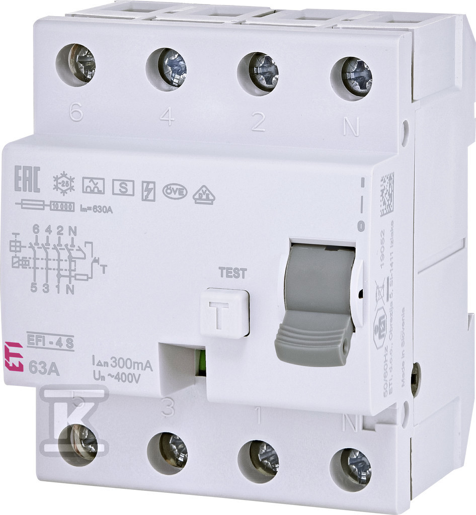 Wyłącznik różnicowoprądowy - selektywny EFI-4 A S 63/0.3 002064754 - obrazek 1